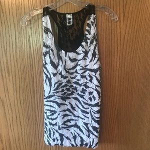 Zebra Ruffle Top